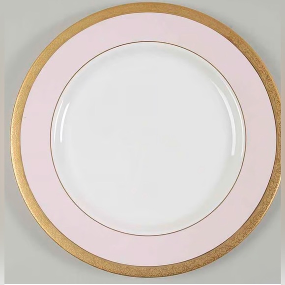 6pc Mary Kay Dinner Set - 40th Year Mary Kay Gold, Barbie Pink, and White. - Picture 4 of 13
